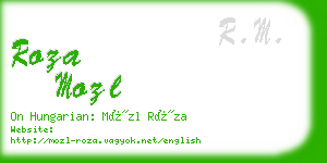 roza mozl business card